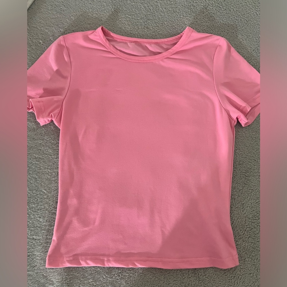 Tik Tok Shop Pink Round Neck T-Shirt
